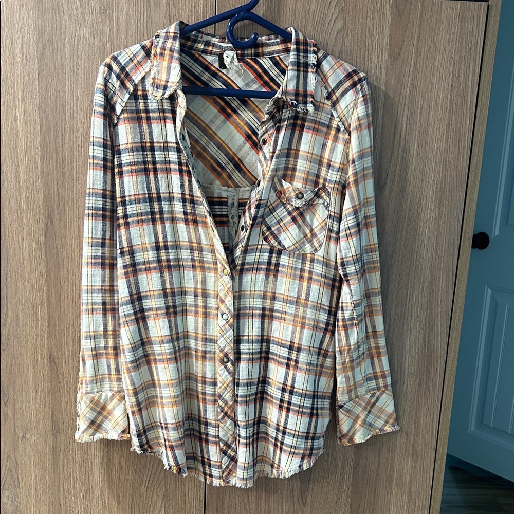 We The Free Multicolor Plaid Button-Down Shirt